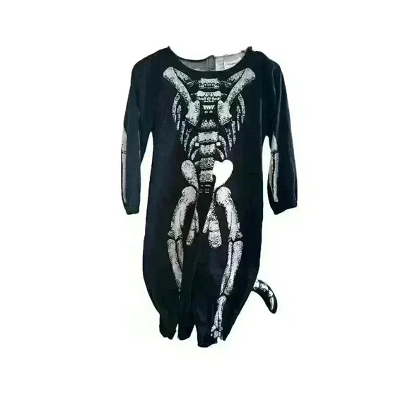 Dinosaur T-Rex Fossil Skeleton Dino Costume Child's‎ Size XL (4-6) Jumpsuit - Picture 1 of 16